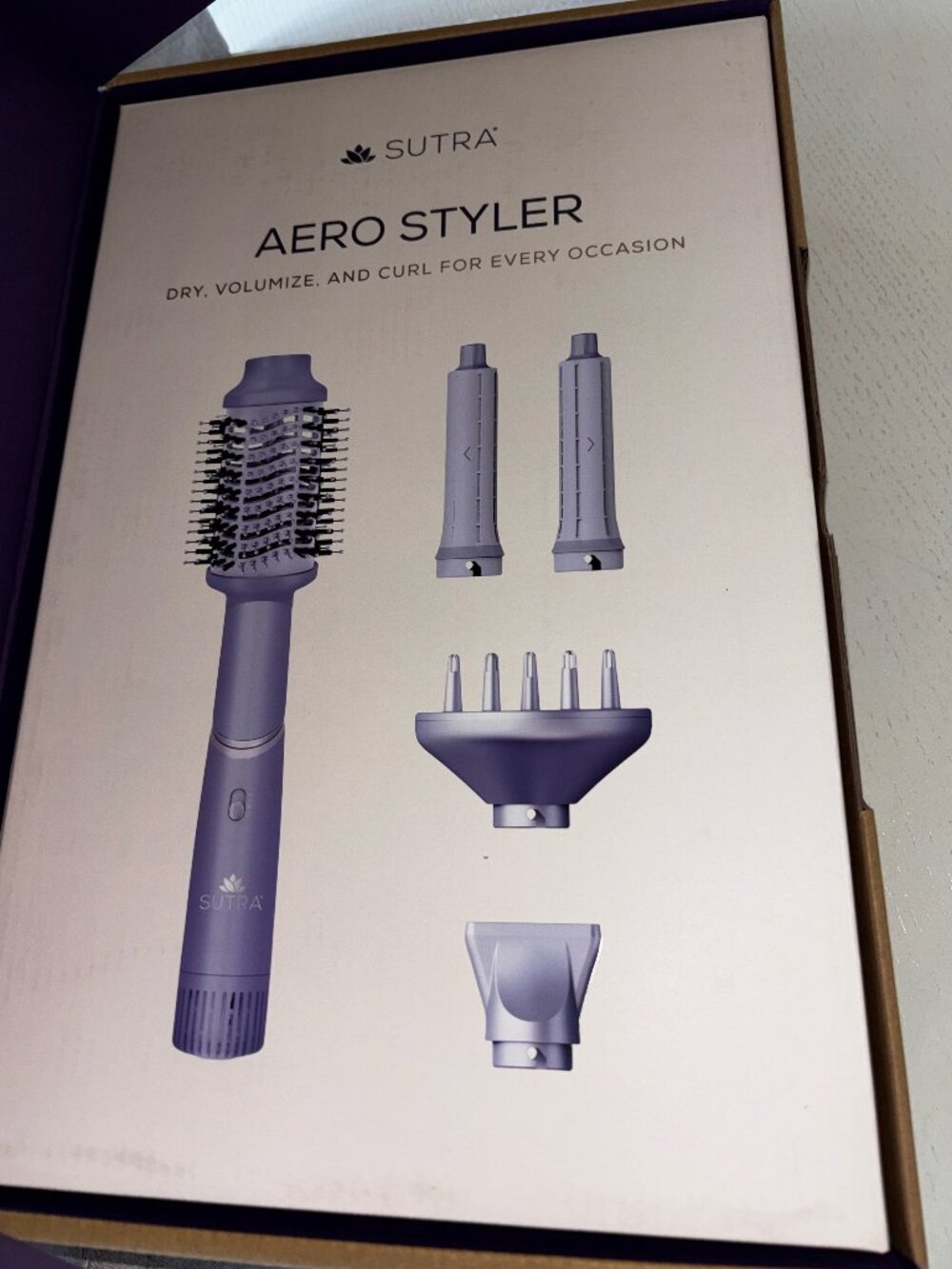 SUTRA Aero Styler Multi-Use Hair Dryer/Curler Purple